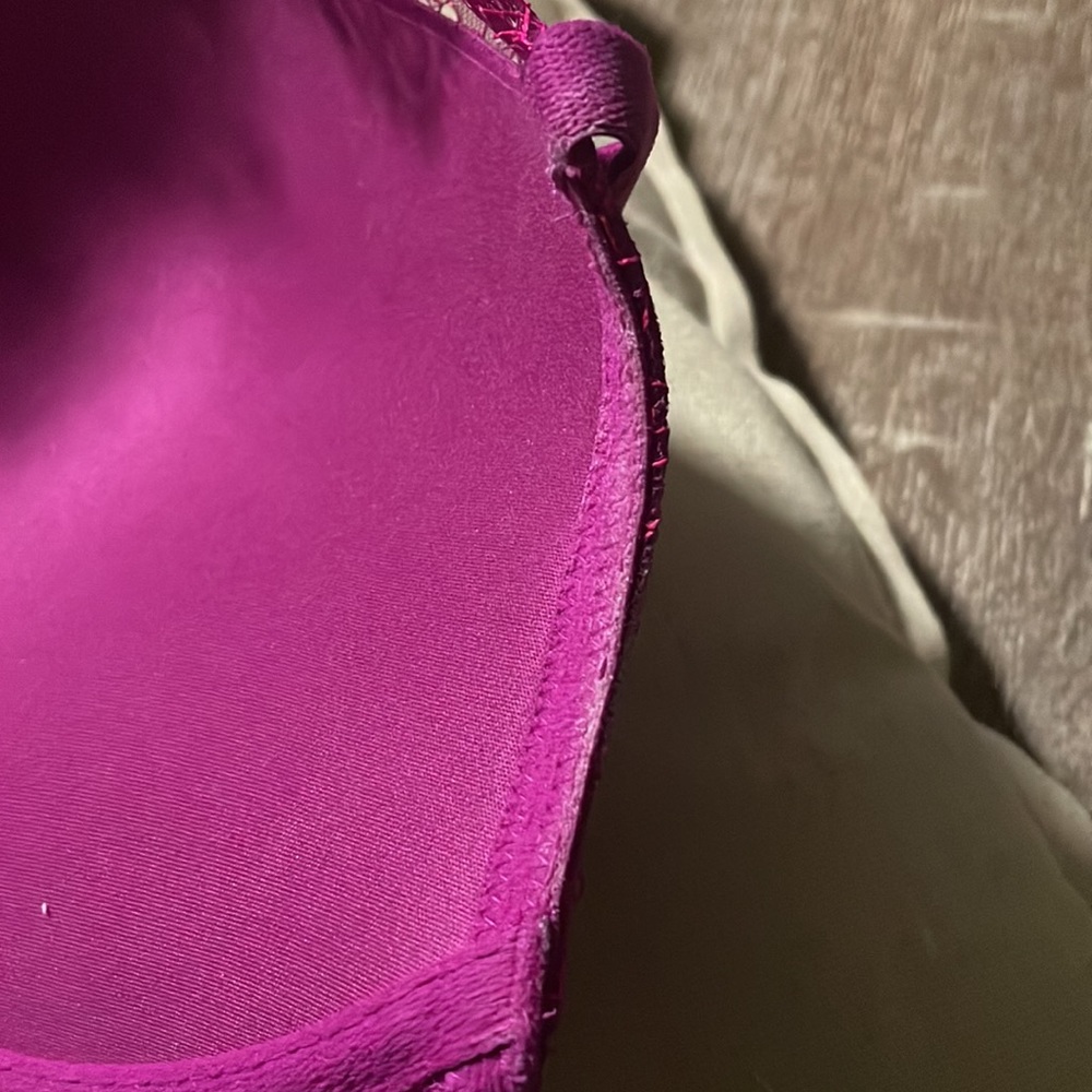 Victorias Secret Very Sexy Push-Up fuchsia/hot pink 34DD front close bra - Picture 4 of 5